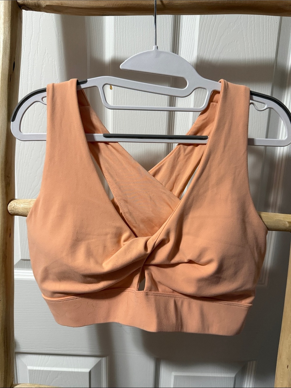 Danskin Peach Sports Bra with Scoop Neck